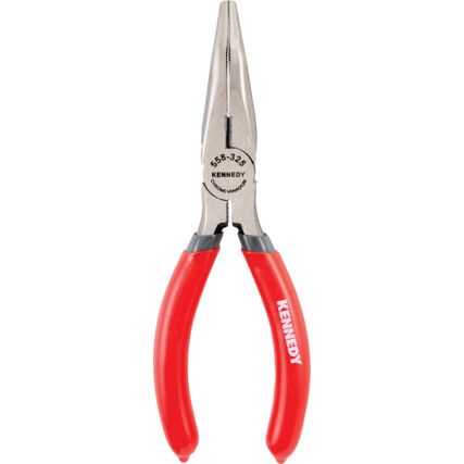 Needle Nose Bent  Pliers, Serrated, Steel, 160mm