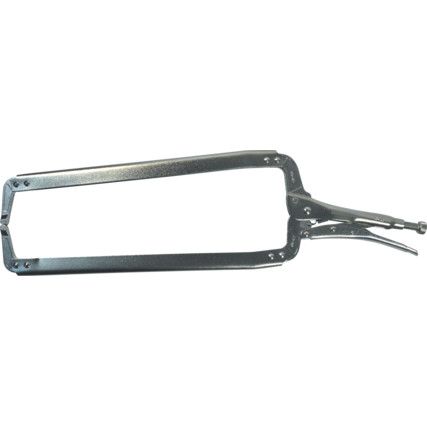 16in./400mm Locking C-Clamp, Steel Jaw, Ergonomic Handle