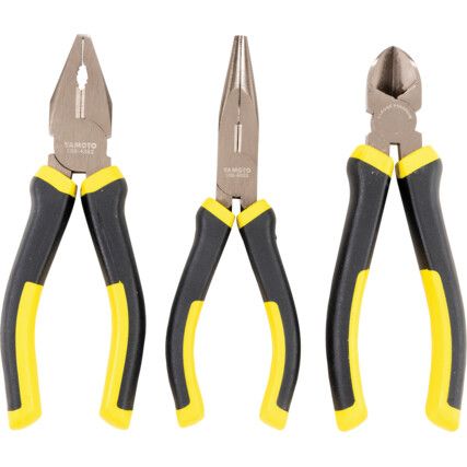 Pliers Set, Smooth/Serrated, Chrome Vanadium Steel, 160mm, Set of 3