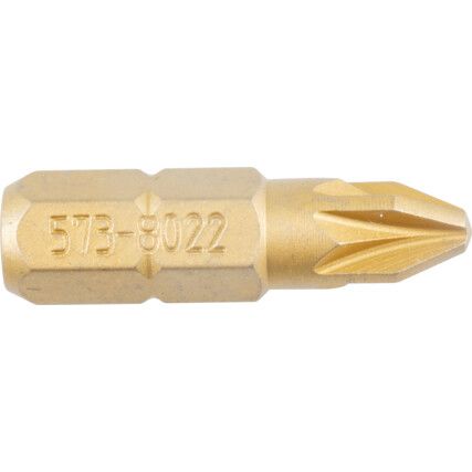 Screwdriver Bit, PZ2, Pozi, 1/4" Hex