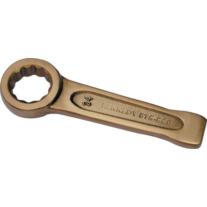 Single End, Non-Sparking Open End Slogging Spanner, 80mm, Metric