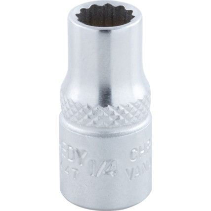 1/4in. Drive,  Bi-Hexagon Socket, 1/4in. A/F,  Imperial,  12 Point