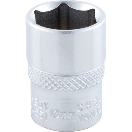 1/4in. Drive,  Hexagon Socket, 13mm,  Metric,  6 Point