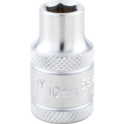 1/2in. Drive,  Hexagon Socket, 10mm,  Metric,  6 Point