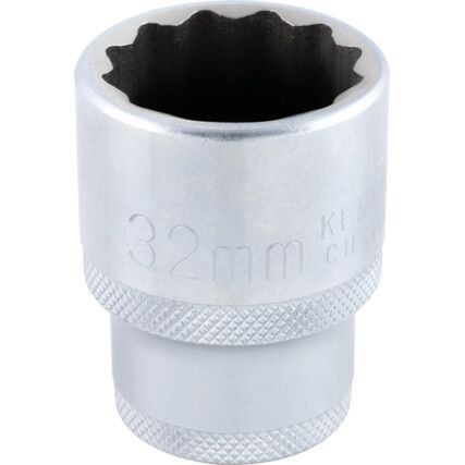 3/4in. Drive,  Bi-Hexagon Socket, 32mm,  Metric,  12 Point