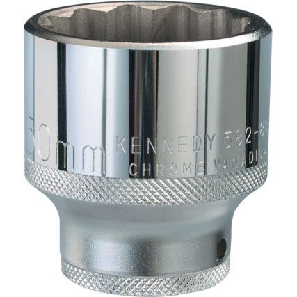 3/4in. Drive,  Bi-Hexagon Socket, 50mm,  Metric,  12 Point