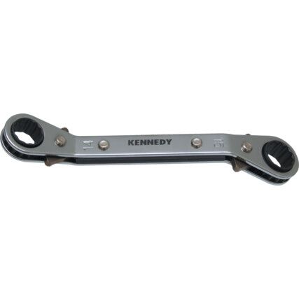 Double End, Ratchet Ring Spanner, 10 x 11mm, Metric