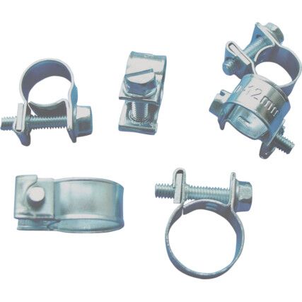 13-15mm ZINC PLATED MINI CLIPS (NUT & BOLT)