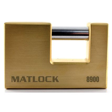 Keyed Padlock, Keyed Alike, Brass, Gold, 83mm Width, Weatherproof