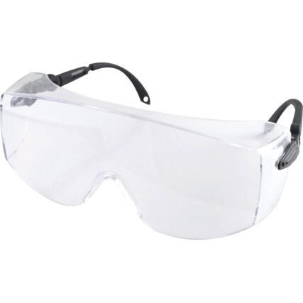 Safety Glasses, Clear Lens, Frameless, Black Frame, Anti-Mist/Impact-resistant/Sun Glare