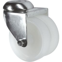 Light Duty Twin Wheel Pressed Steel Castors - Polypropylene - Plain Bearing thumbnail-3