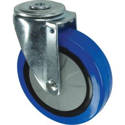 Pressed Steel Castors, Light to Medium Duty, Rubber Tyred Wheel, Nylon Centre thumbnail-2