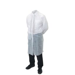 Non-Woven Visitor Coats, White   thumbnail-2