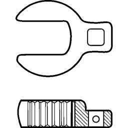 3/8in. Square Drive Crowfoot Wrenches, Metric thumbnail-1